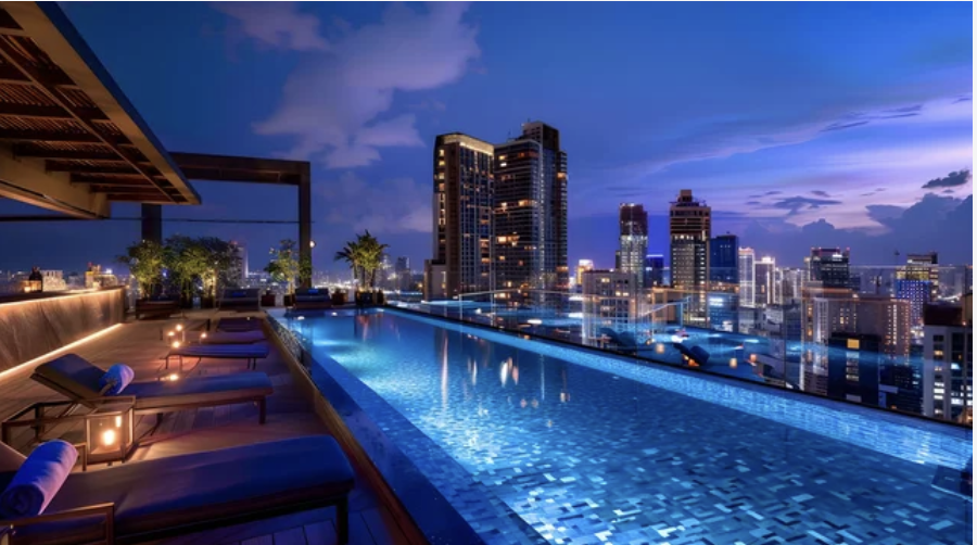 Thiết kế chiếu sáng hồ bơi khách sạn