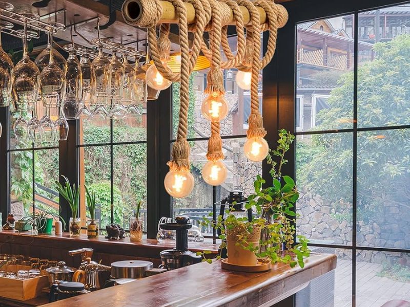 Bố trí đèn cho quán cà phê theo từng khu vực