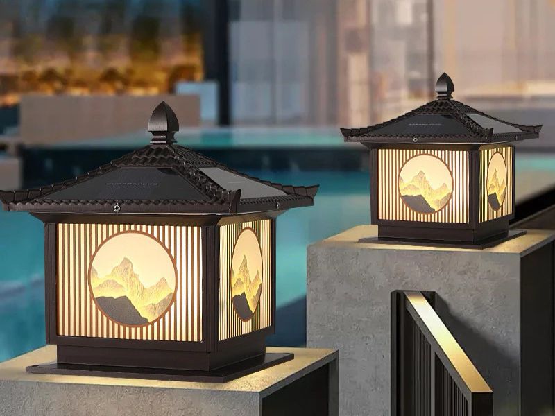 Chọn đèn trụ cổng theo kích thước trụ, phong cách, nguồn điện