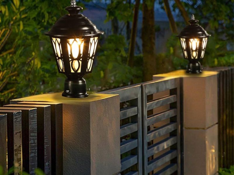 Mẫu đèn trụ cổng sang trọng cho biệt thự và nhà phố