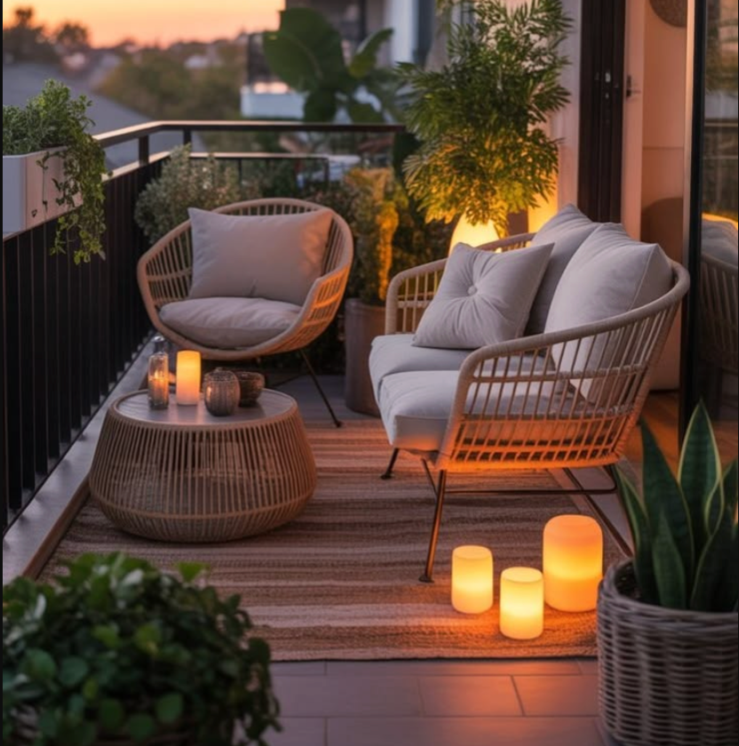 Ban công chill buổi tối