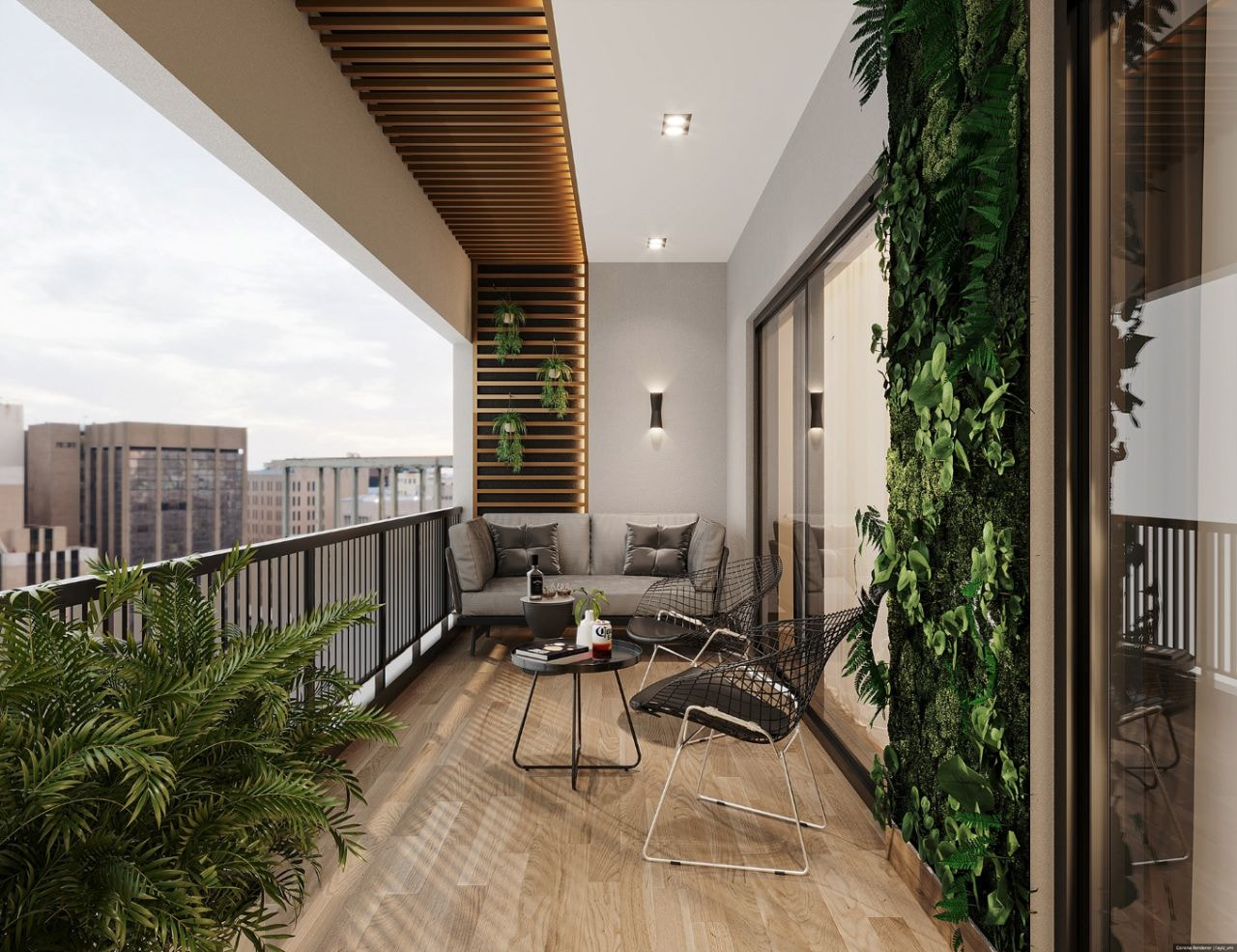 Ban công nhiều cây xanh