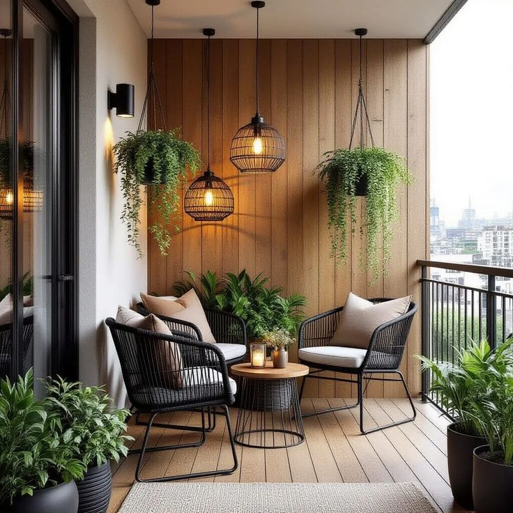 Trang trí ban công phong cách quán cafe