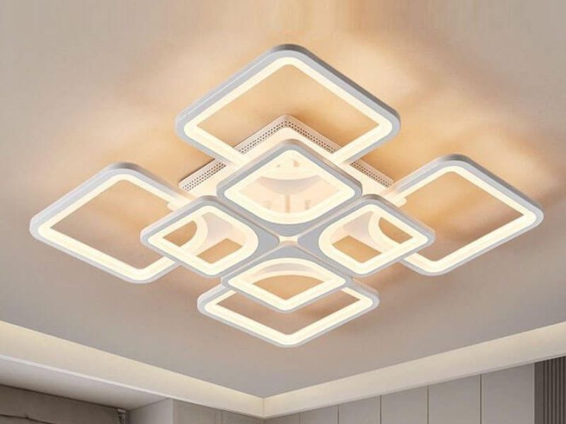 Đèn mâm LED giúp không gian phòng khách trở nên sang trọng