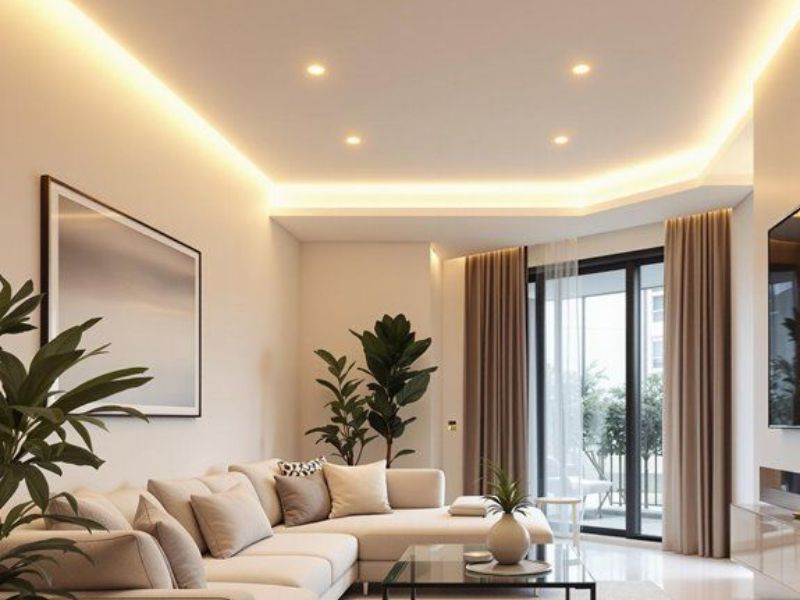 Tùy diện tích phòng sẽ chọn đèn với kích thước và công suất phù hợp