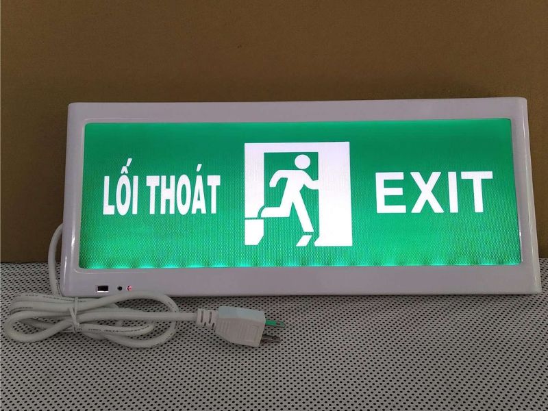 Đèn thoát hiểm Exit dùng điện trực tiếp sẽ ngừng hoạt động khi mất điện