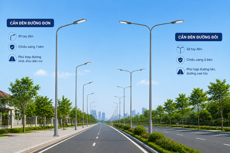 Phân loại cần đèn đường