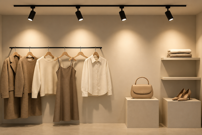 Mẫu đèn rọi shop quần áo