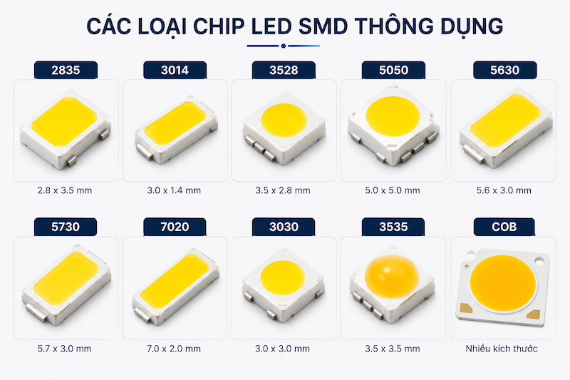 Phân loại chip LED SMD
