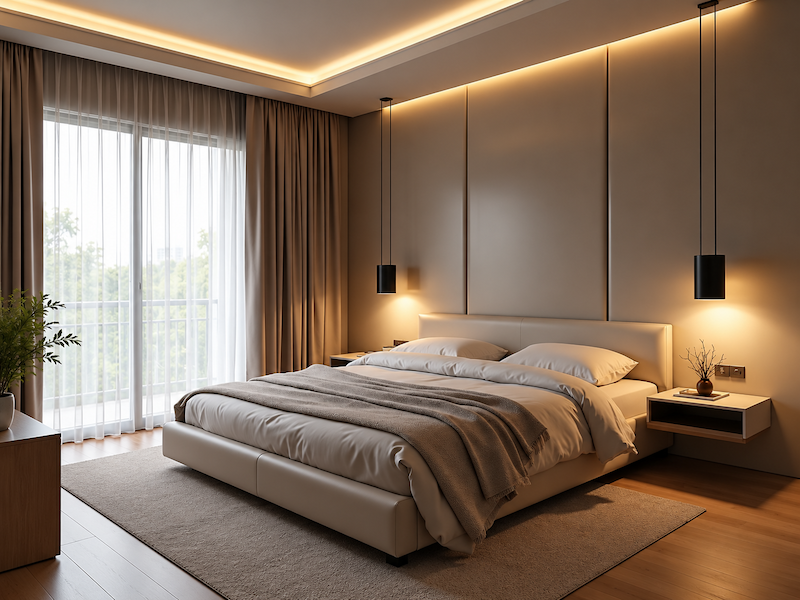 Mẫu đèn thả trần phòng ngủ